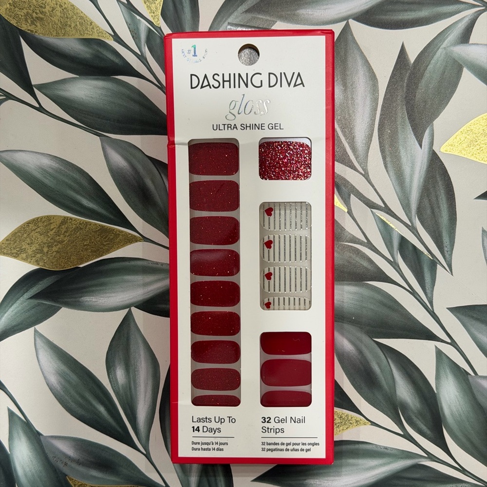 Dashing Diva Gloss Ultra Shine Gel Nail Strips - Red